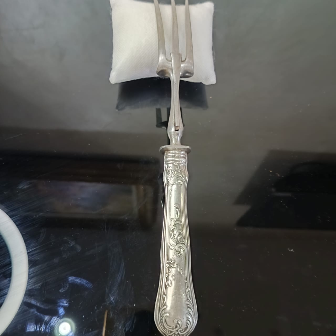شوكة أنتيك مقبض فضة