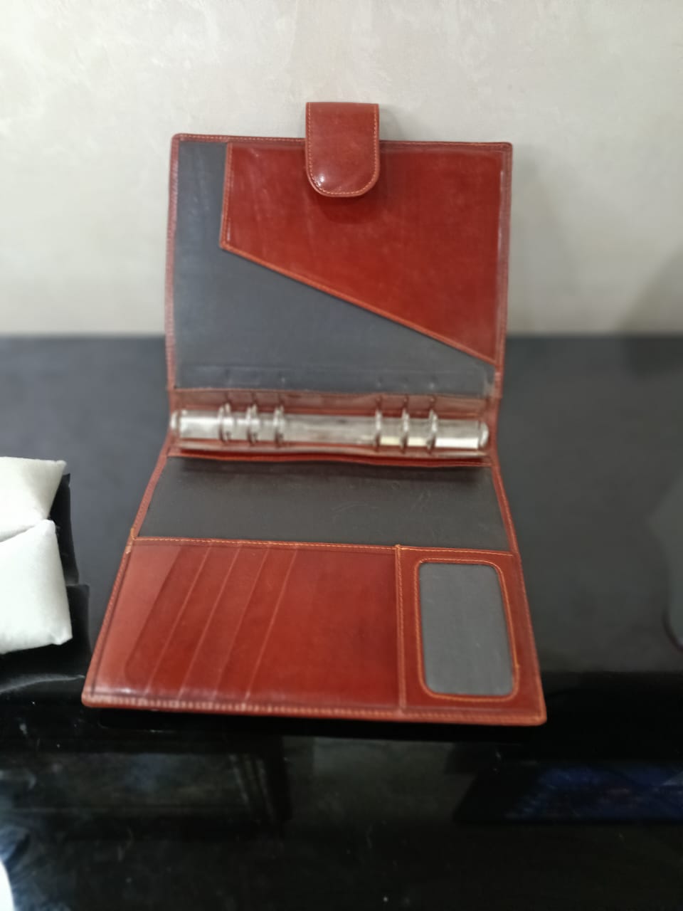 Bloc notes en cuir vintage original