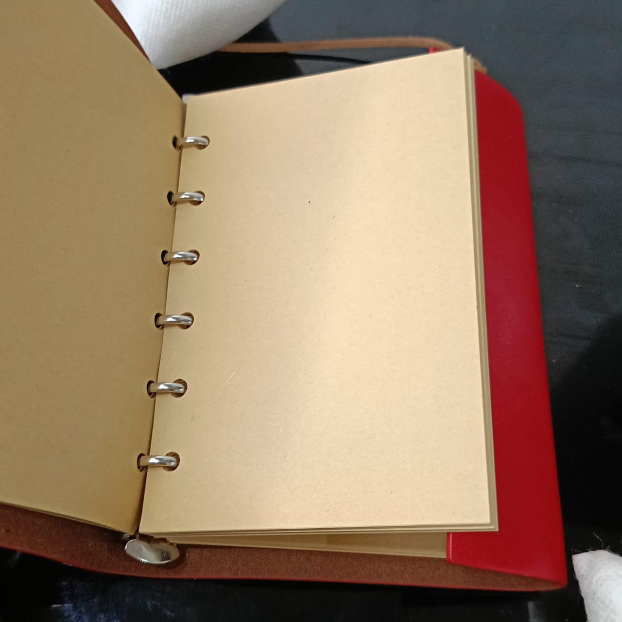 Bloc notes en cuir vintage original rare