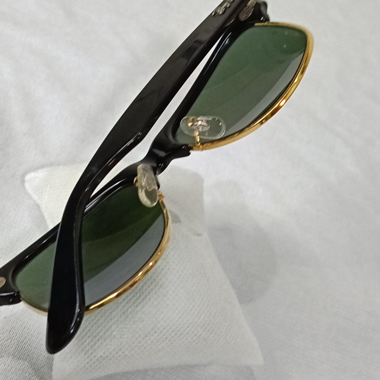 Lunettes de soleil Ray-Ban B&L Wayfarer Max II W1272 monture or ébène verres G-1