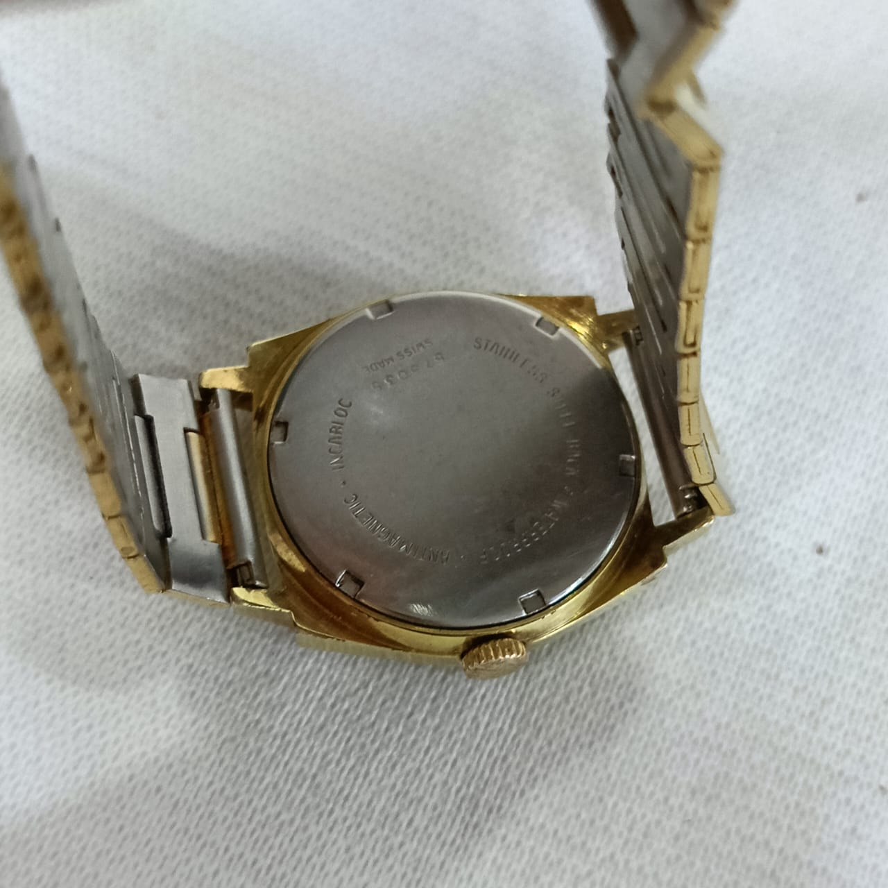 Montre BWC swiss mécanique vintage original plaqué or