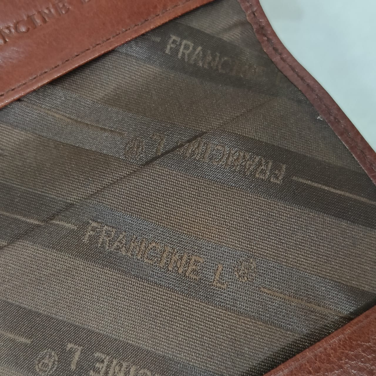 Portefeuille pancine l en cuir vintage original