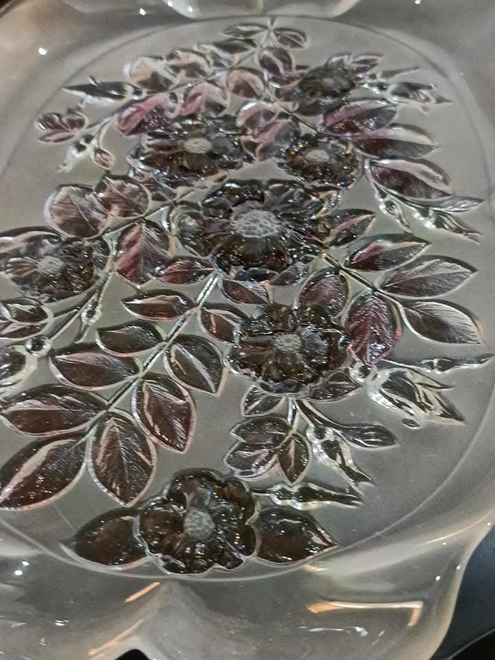 طبق من زجاج كرستال مزخرف
30cm/25cm