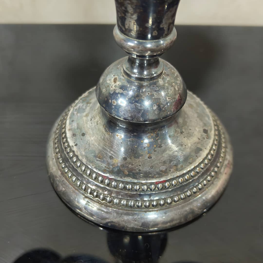 شمعدان تغليف فضة سميك تحفة
25/25cm