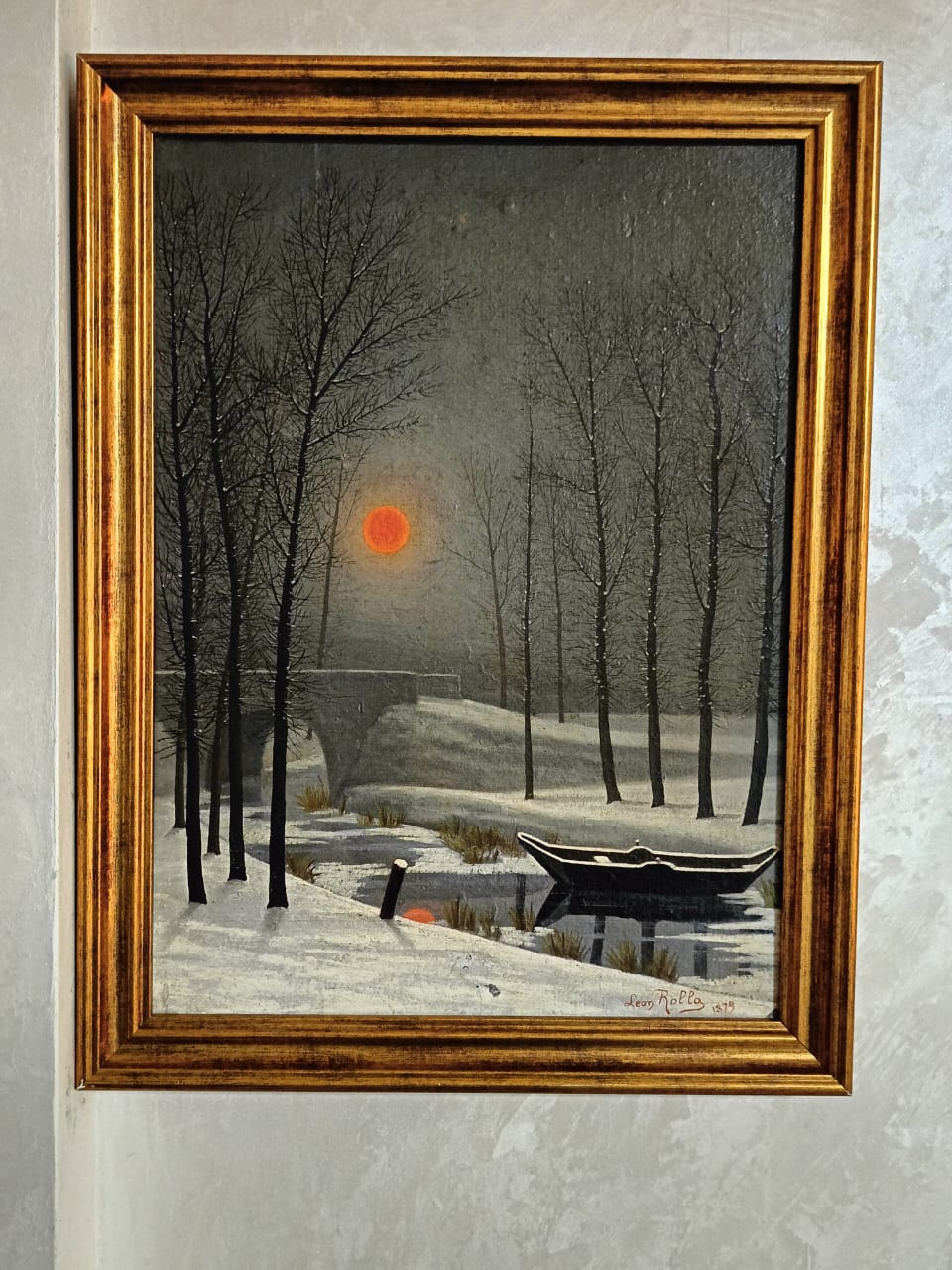 Ancien tableau original signé 1879