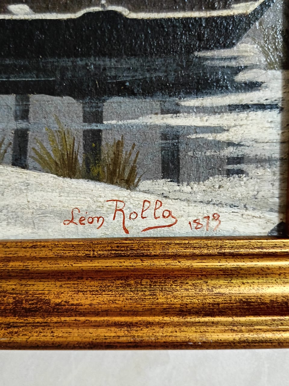 Ancien tableau original signé 1879