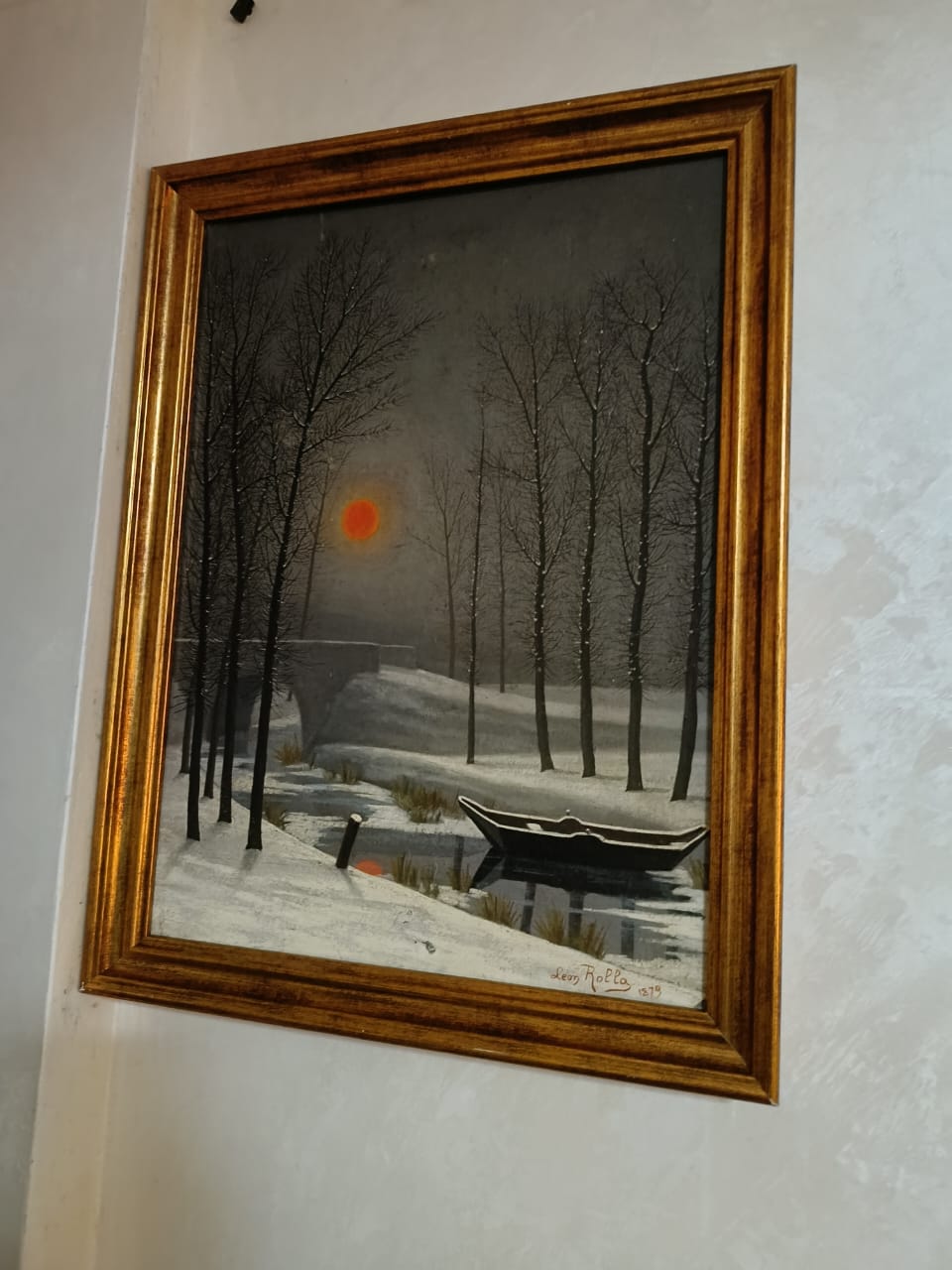 Ancien tableau original signé 1879