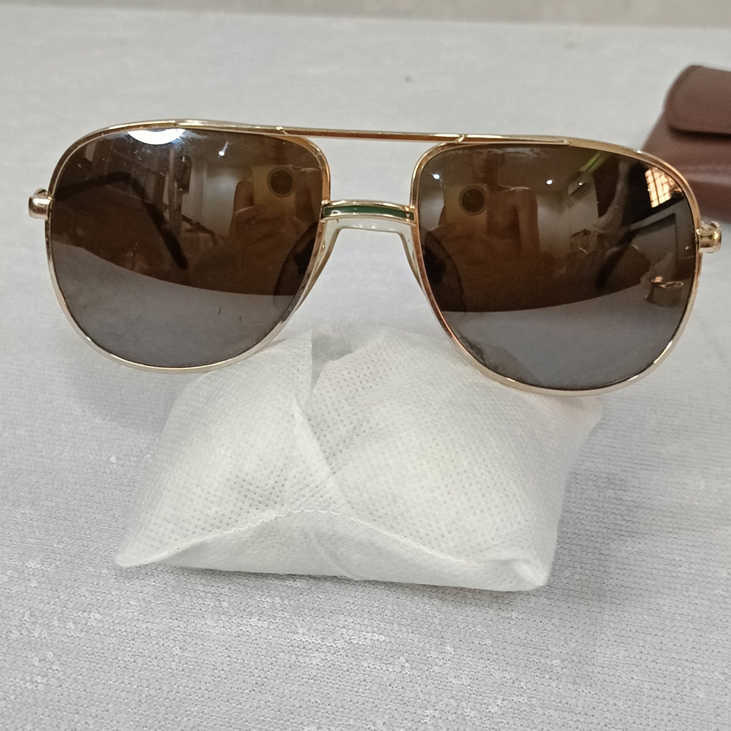 Lunette Lacoste homme original en plaqué or vintage