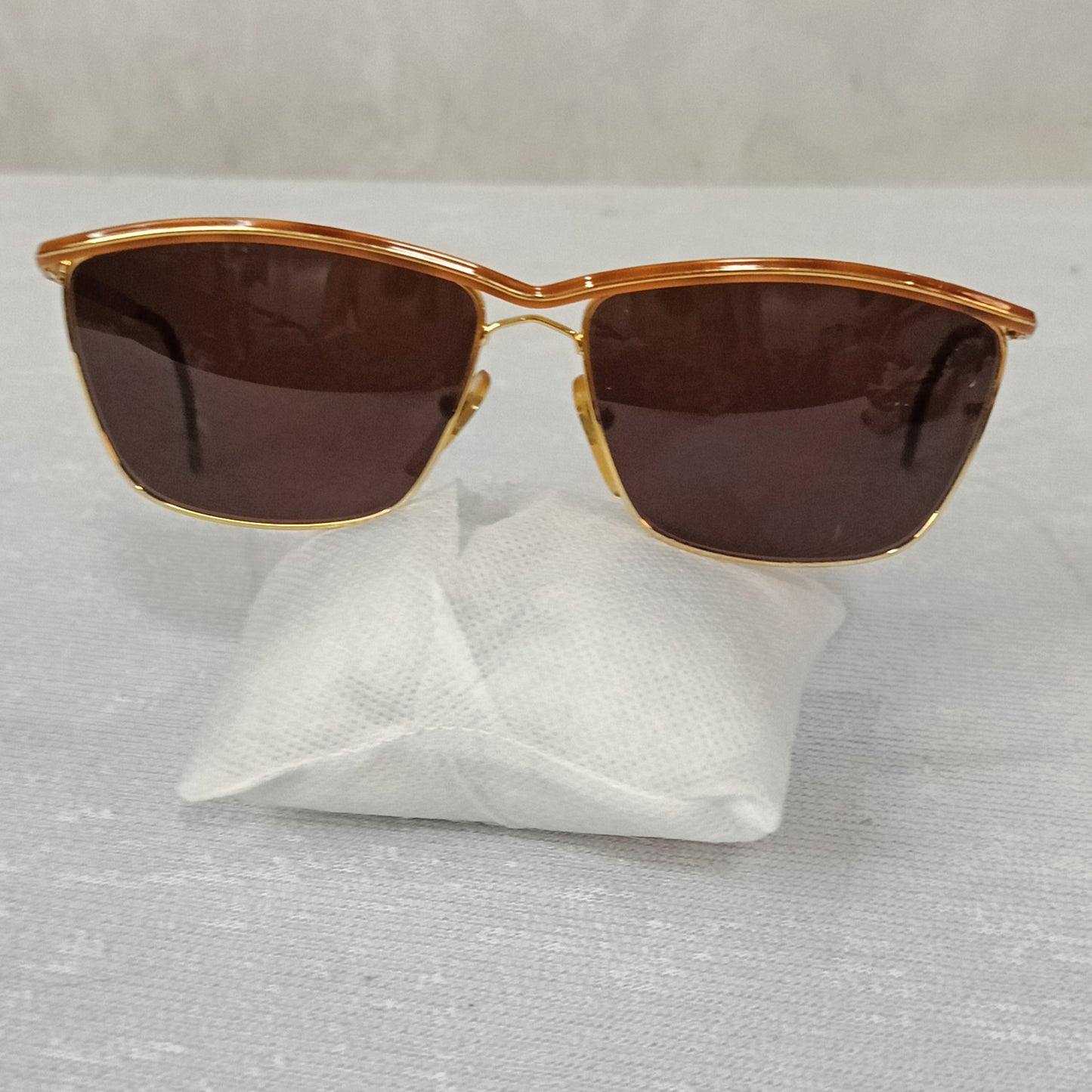 Lunette police original en plaqué or vintage