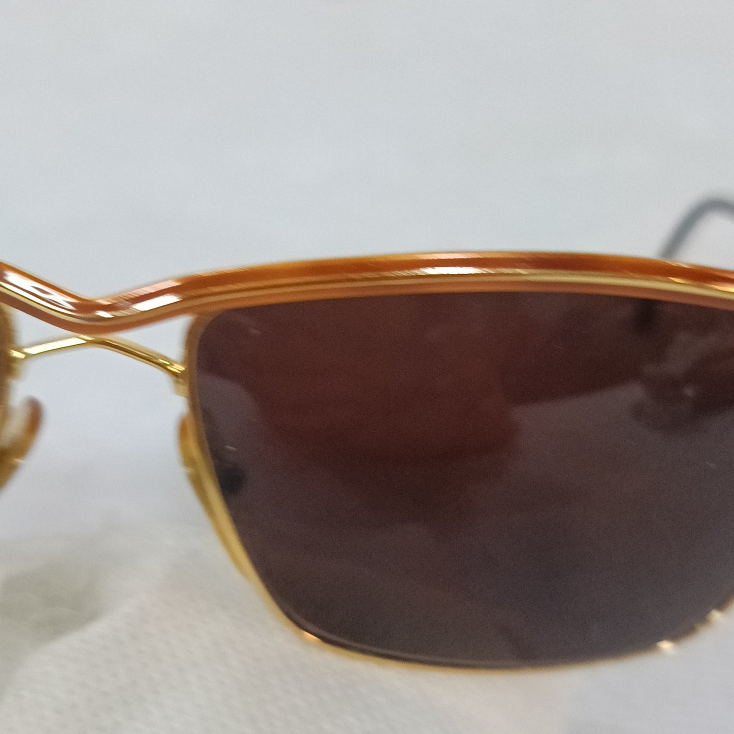 Lunette police original en plaqué or vintage