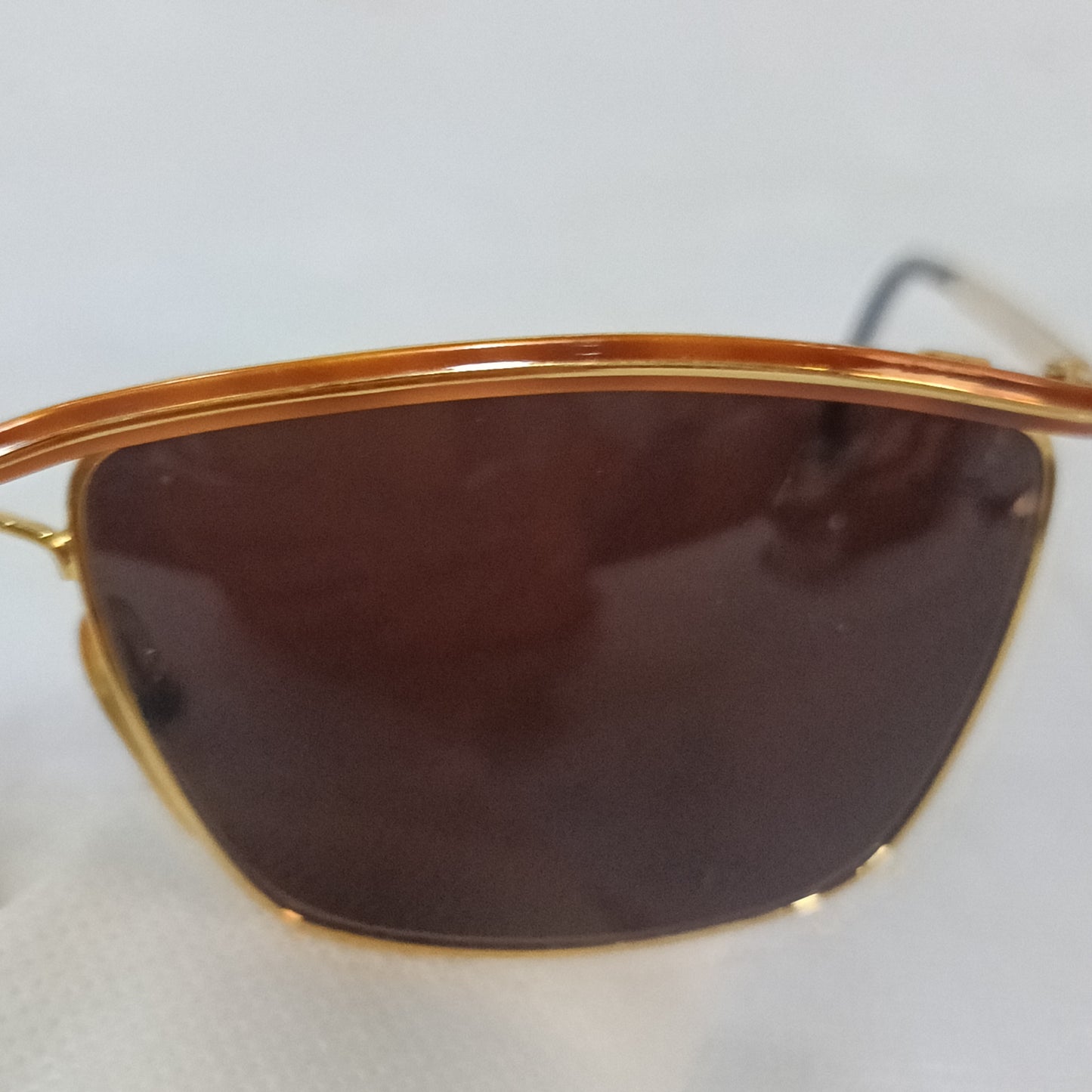 Lunette police original en plaqué or vintage