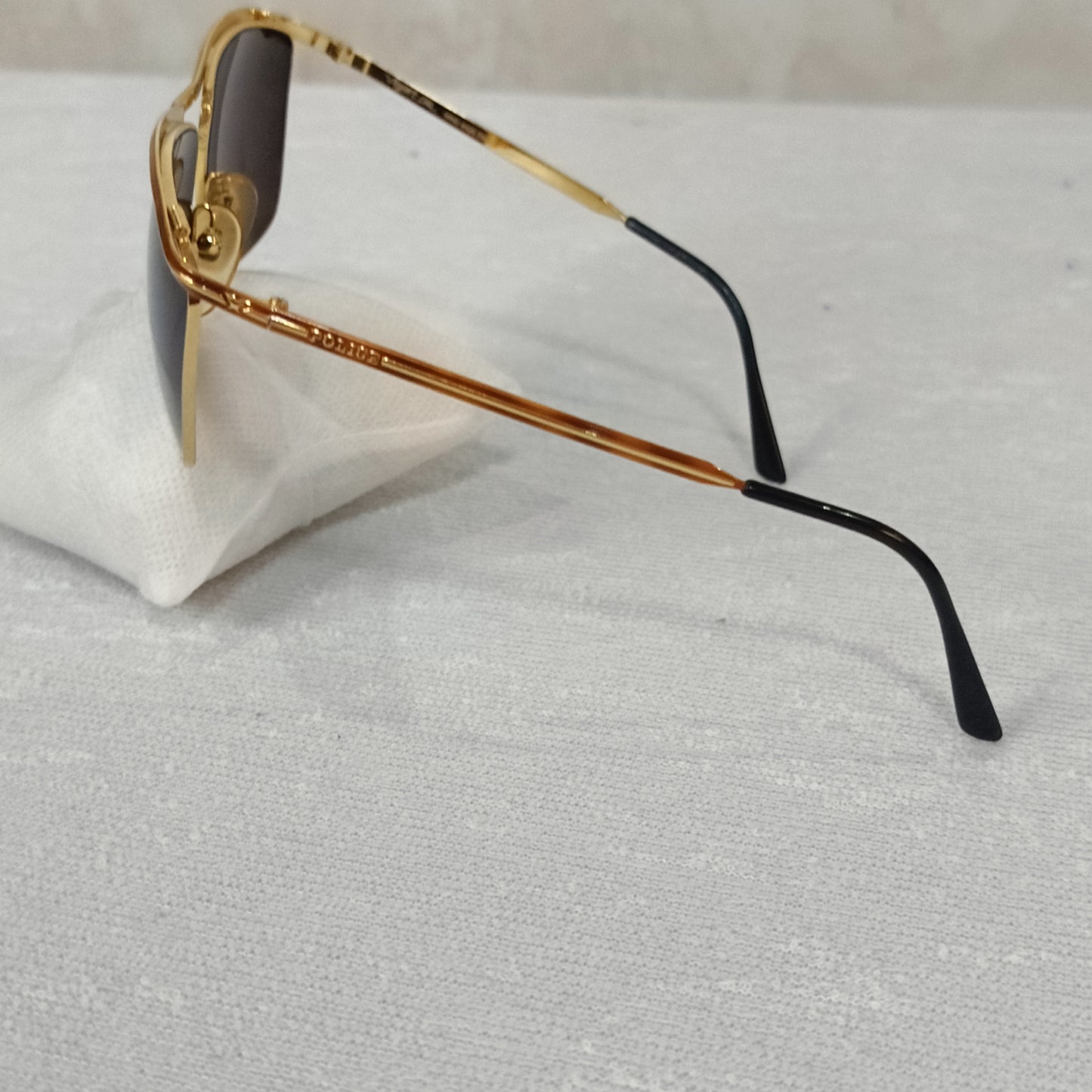 Lunette police original en plaqué or vintage