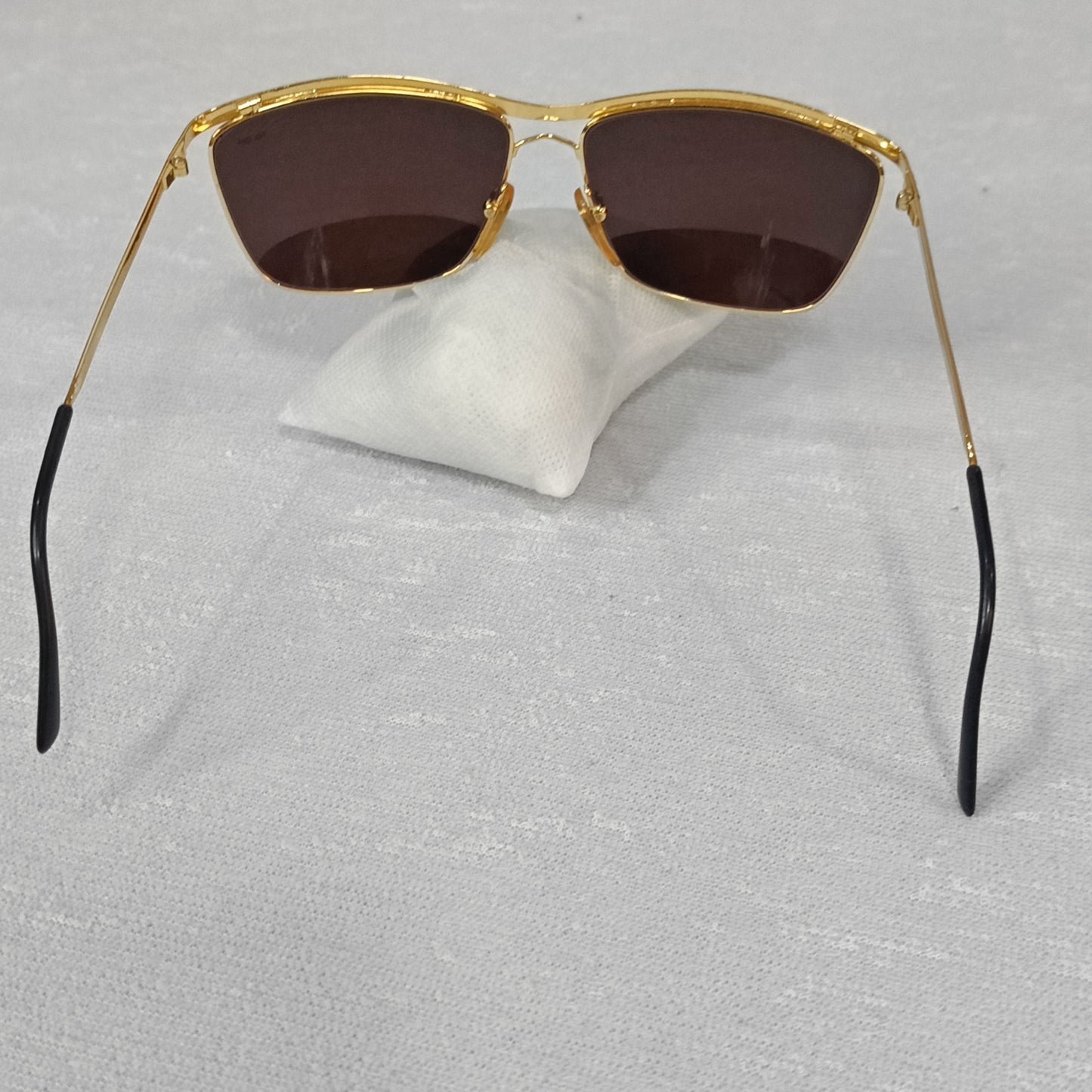 Lunette police original en plaqué or vintage