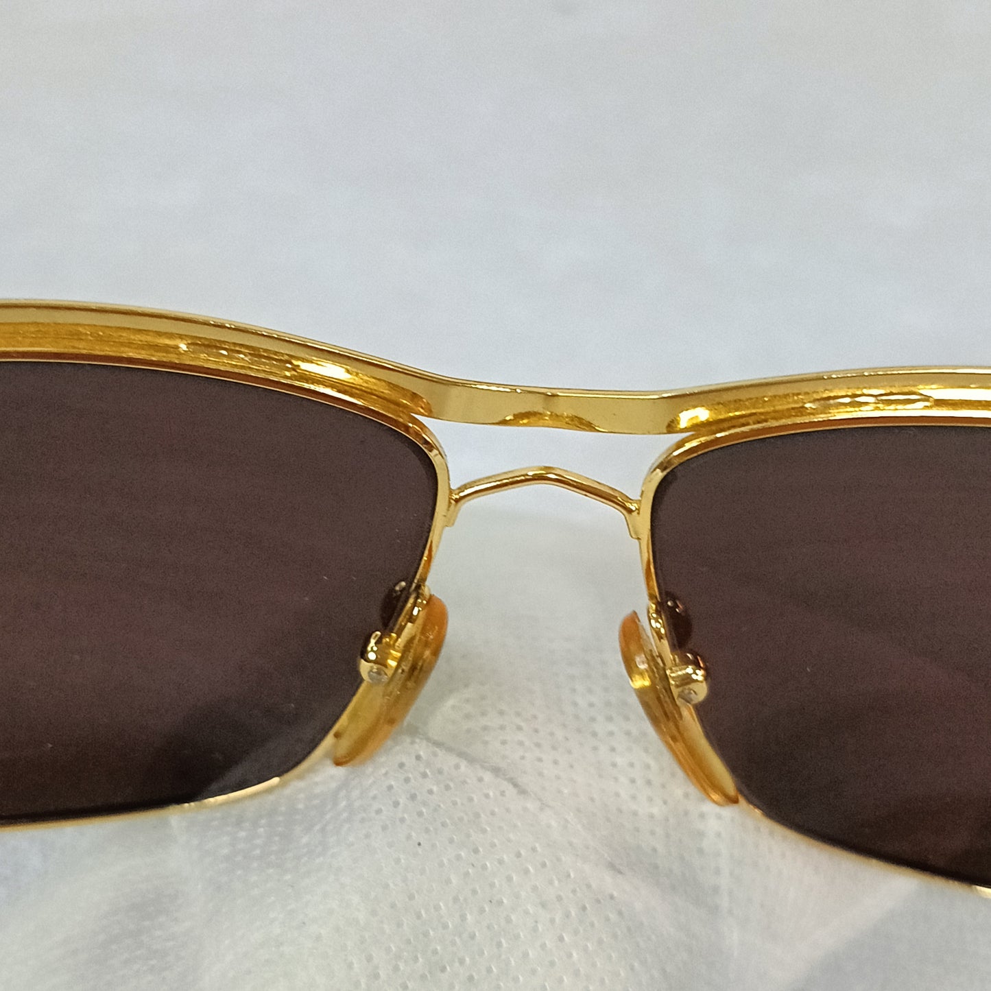 Lunette police original en plaqué or vintage
