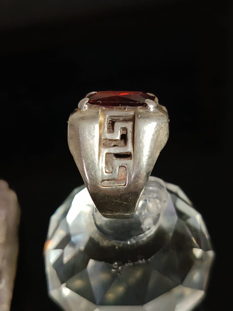 خاتم فضة بحجر تورمالين