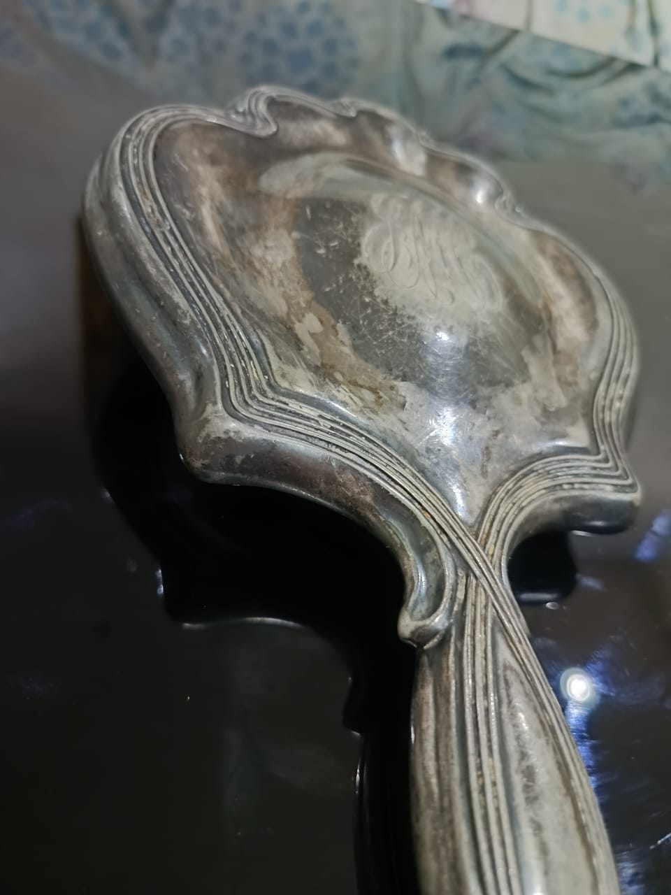 Miroir ancien argenté