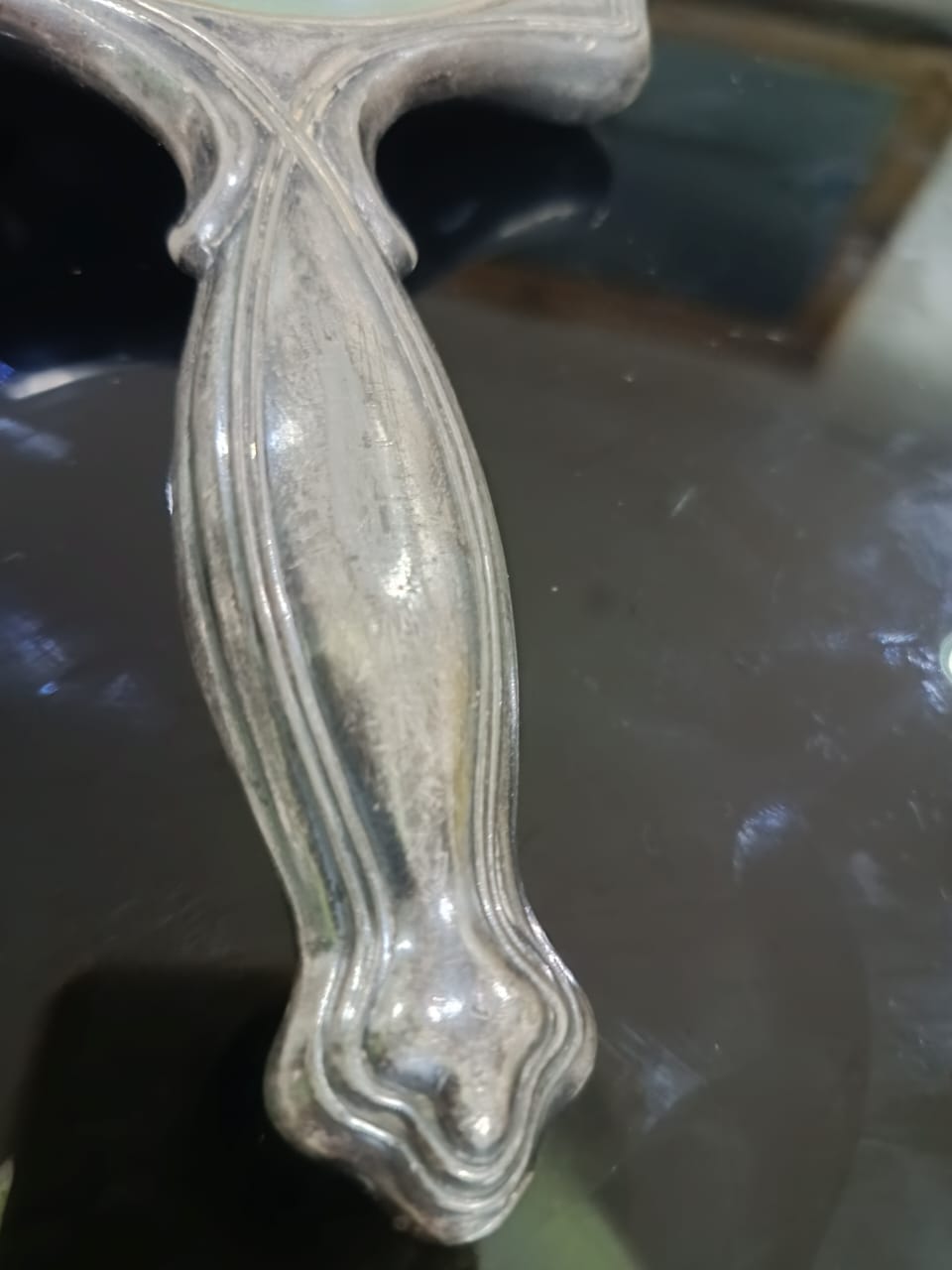 Miroir ancien argenté