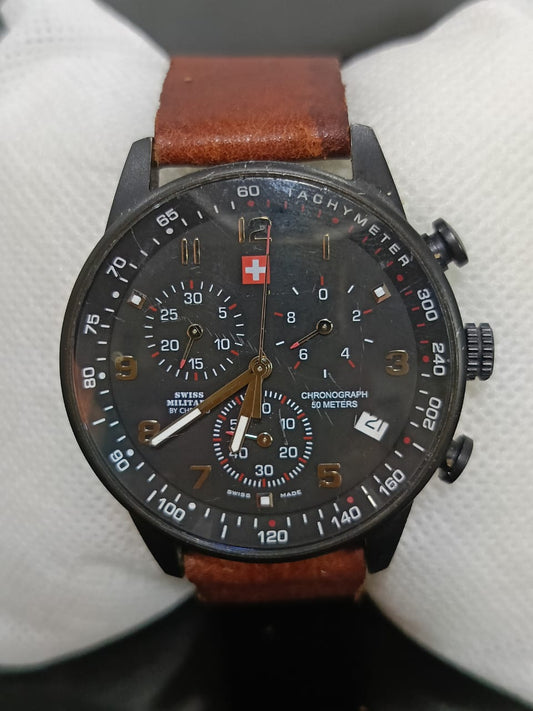 Montre suisse military chronographe