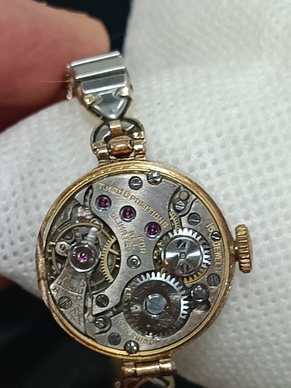 Montre Rolex original femme or 9k ذهب mécanique.