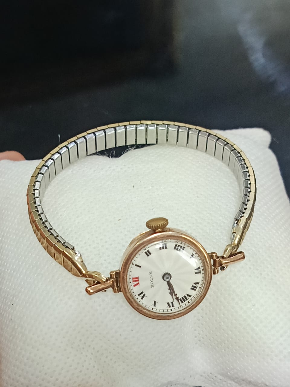 Montre Rolex original femme or 9k ذهب mécanique.
