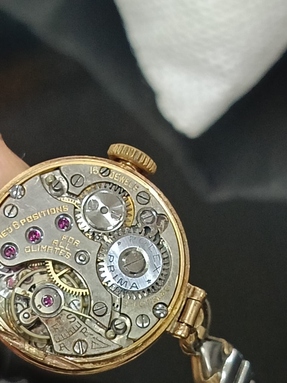 Montre Rolex original femme or 9k ذهب mécanique.