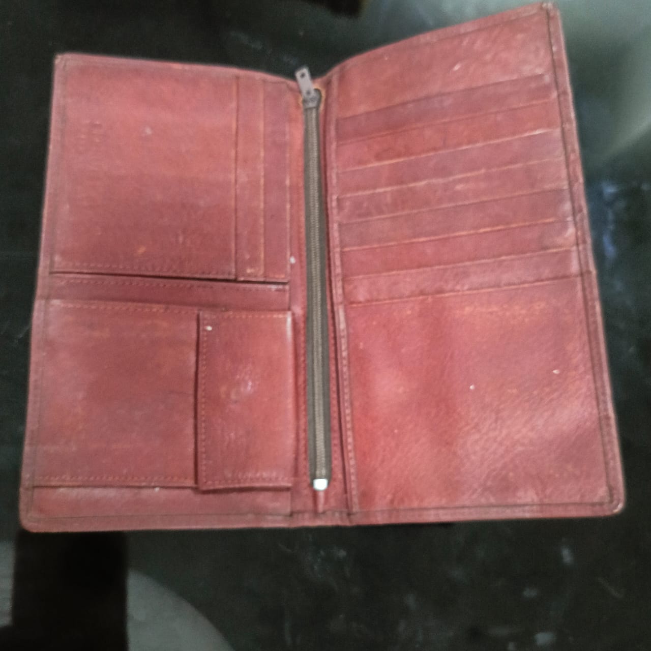 Portefeuille en cuir vintage