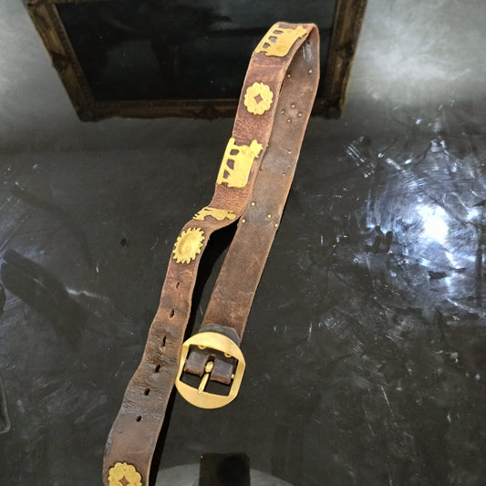 Ancien ceinture en cuir vintage original