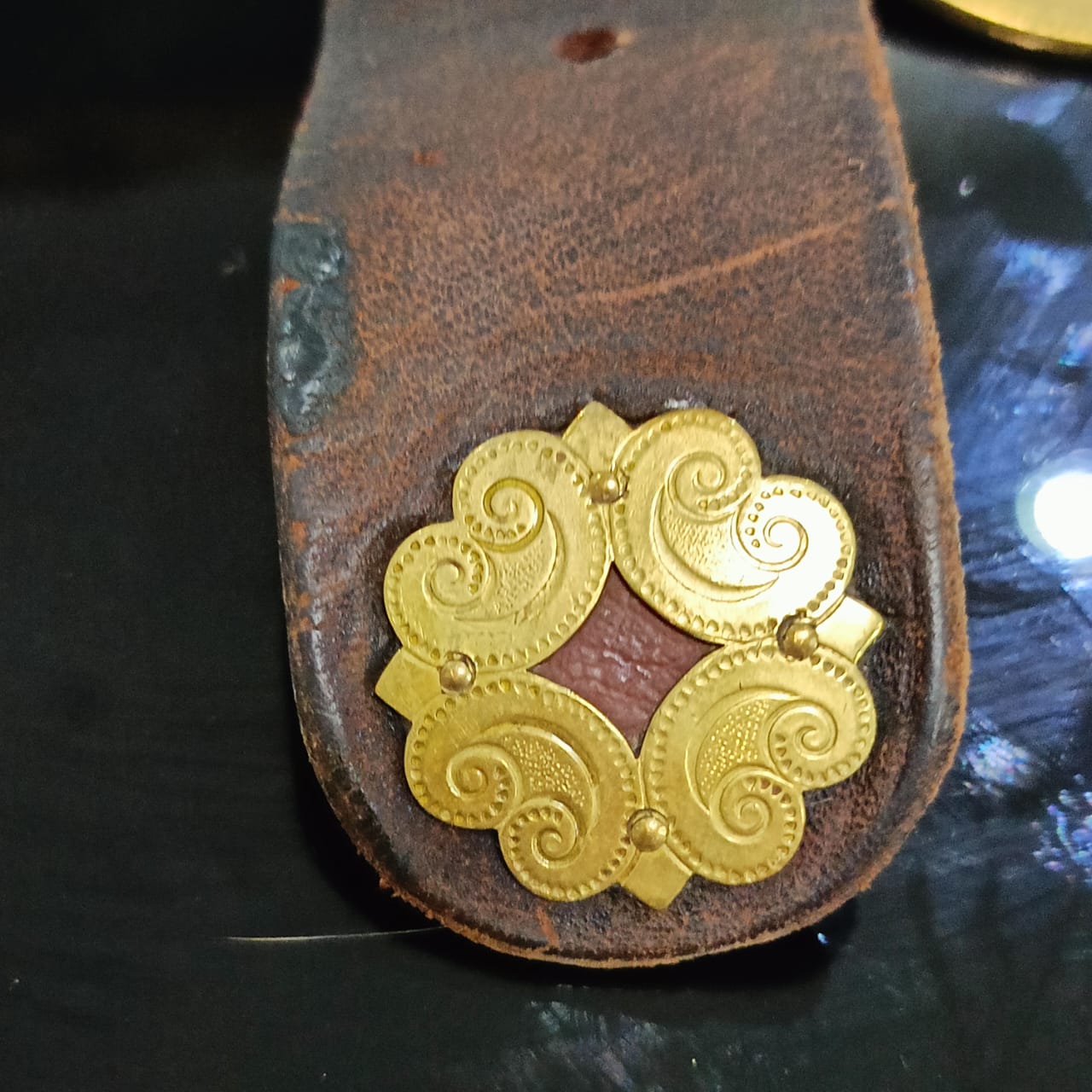 Ancien ceinture en cuir vintage original