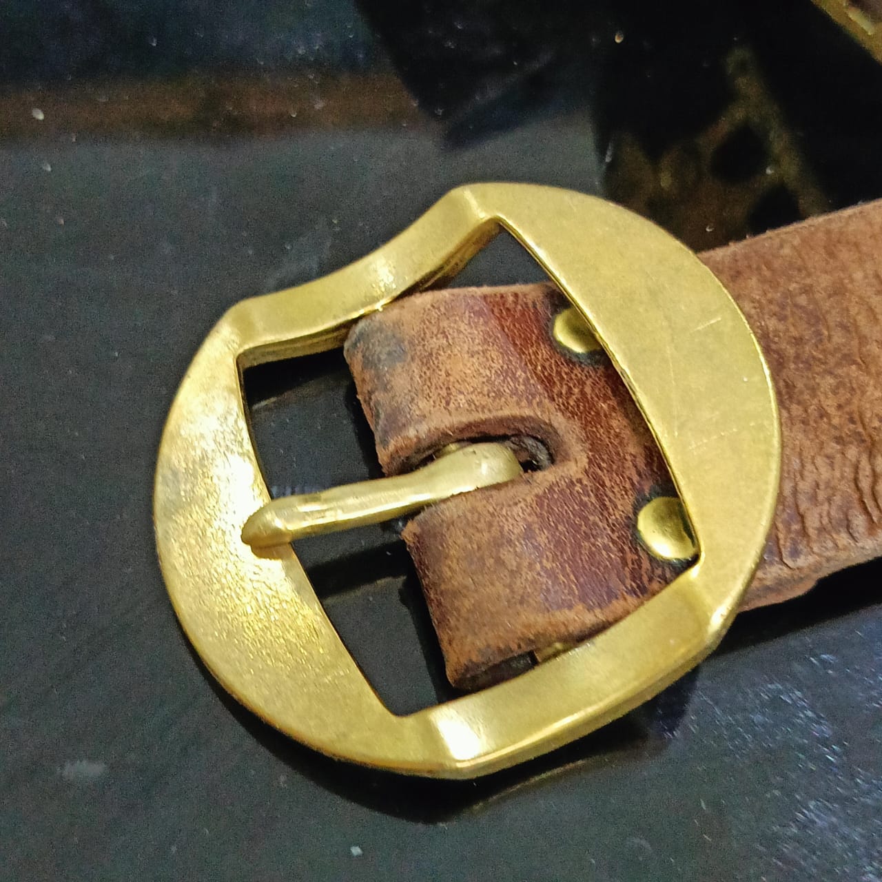 Ancien ceinture en cuir vintage original