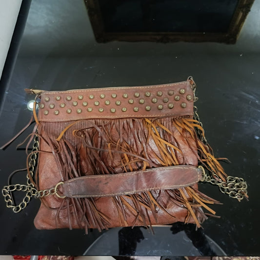 Sac femme en cuir vintage original