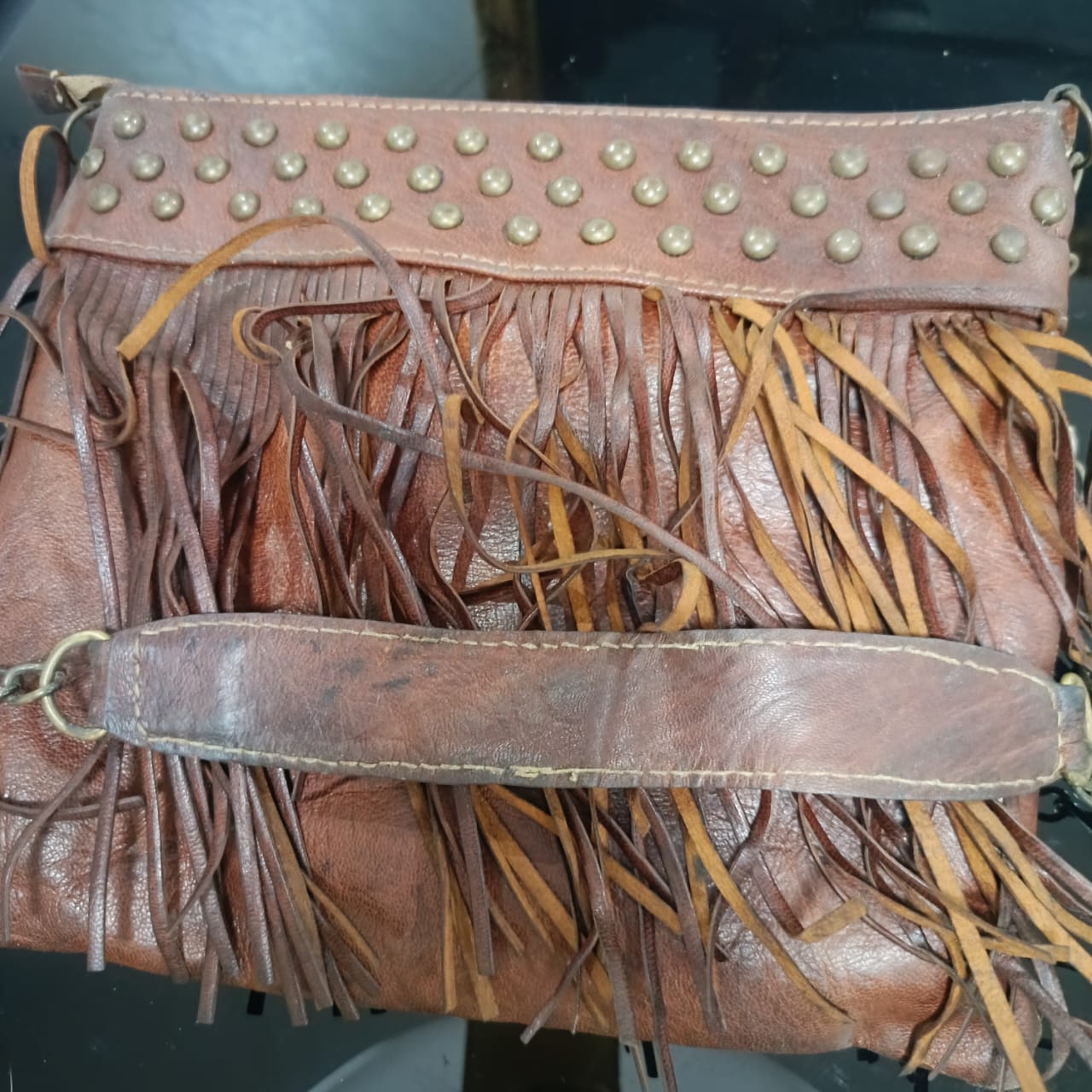 Sac femme en cuir vintage original