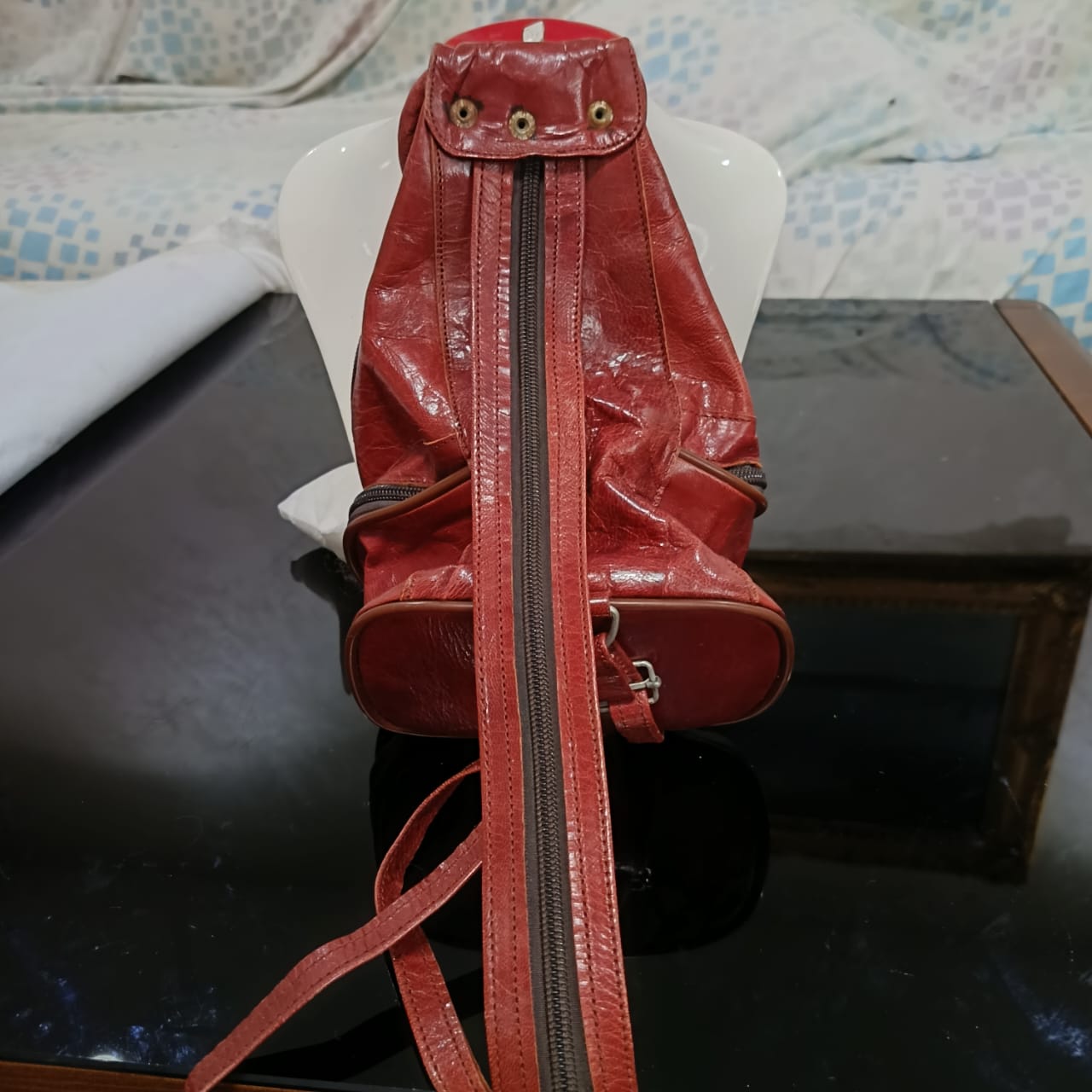 Sac femme en cuir vintage original