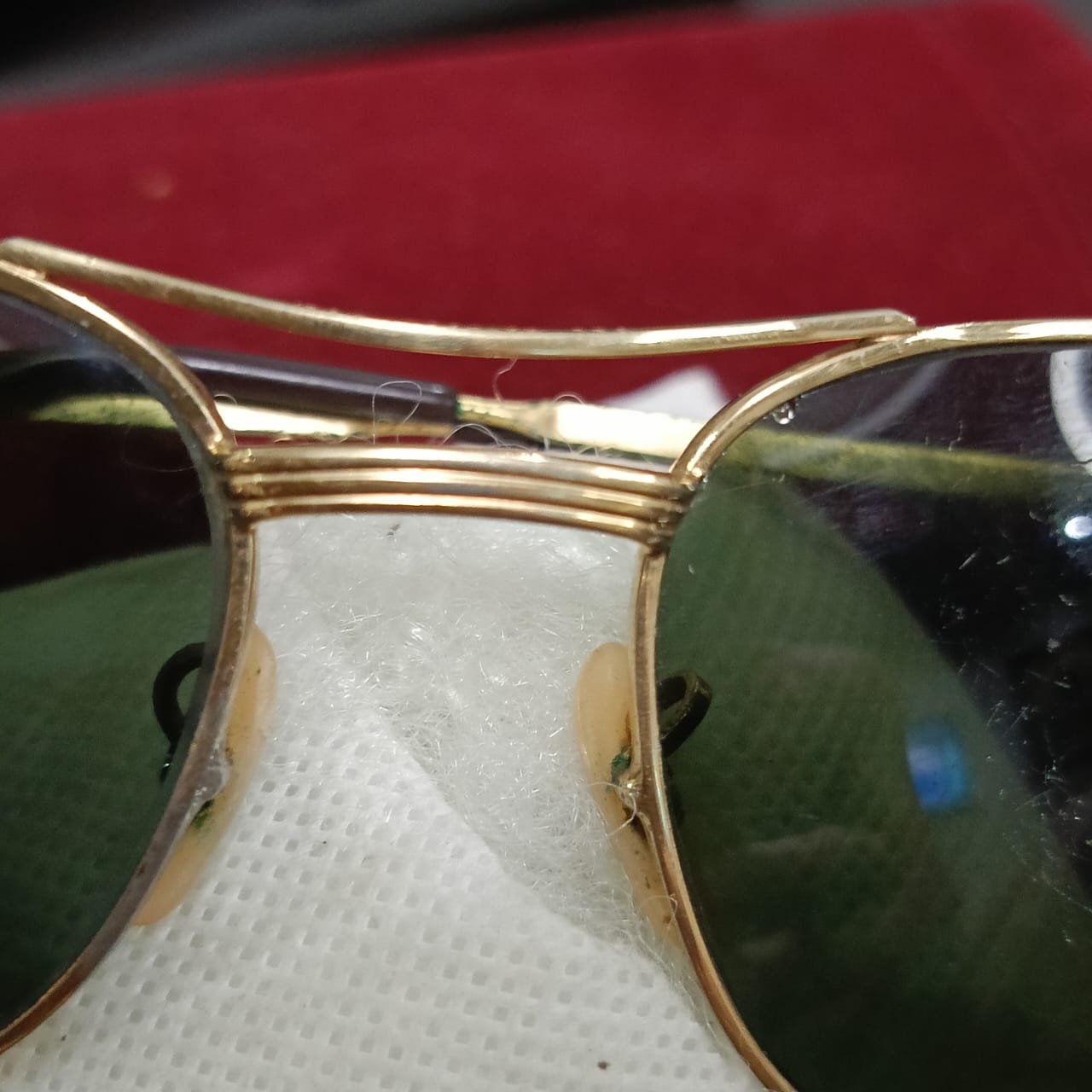 Lunette ray ben USA bl original signé plaqué or