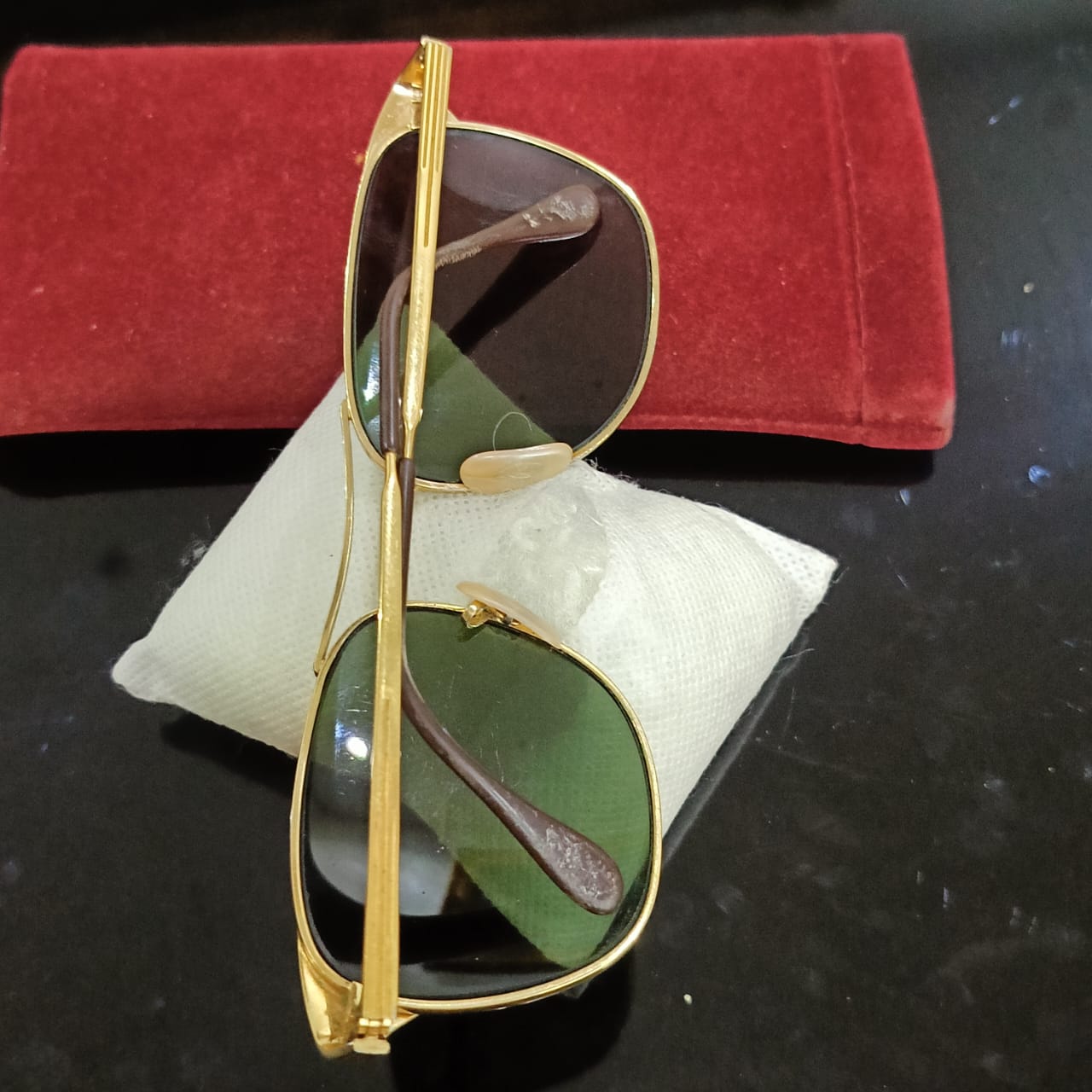 Lunette ray ben USA bl original signé plaqué or