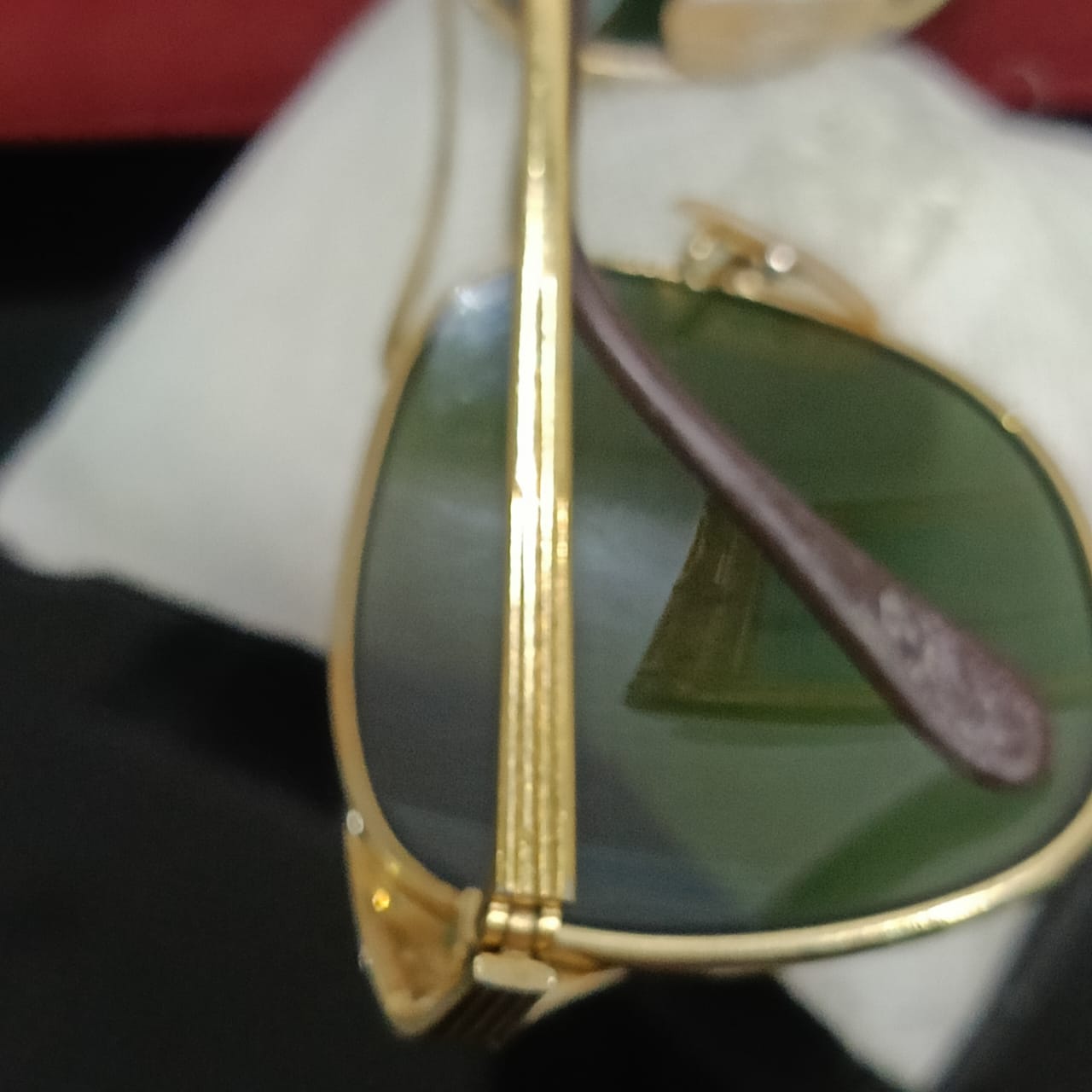 Lunette ray ben USA bl original signé plaqué or