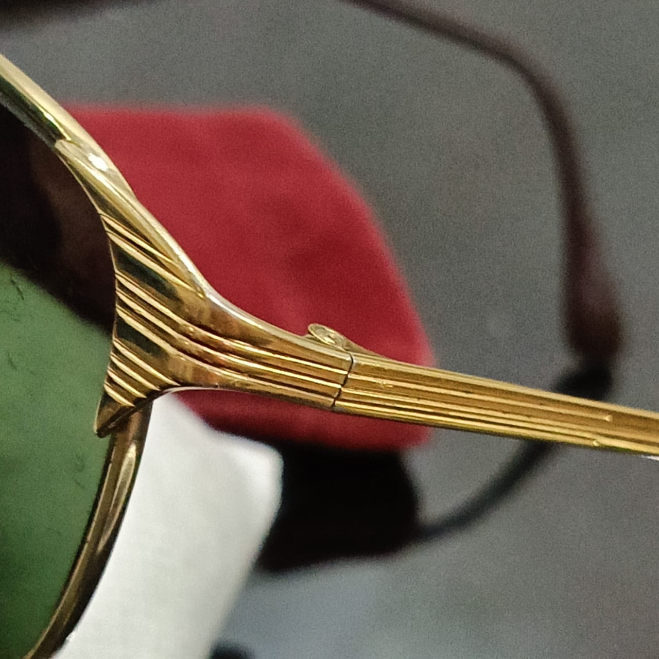 Lunette ray ben USA bl original signé plaqué or