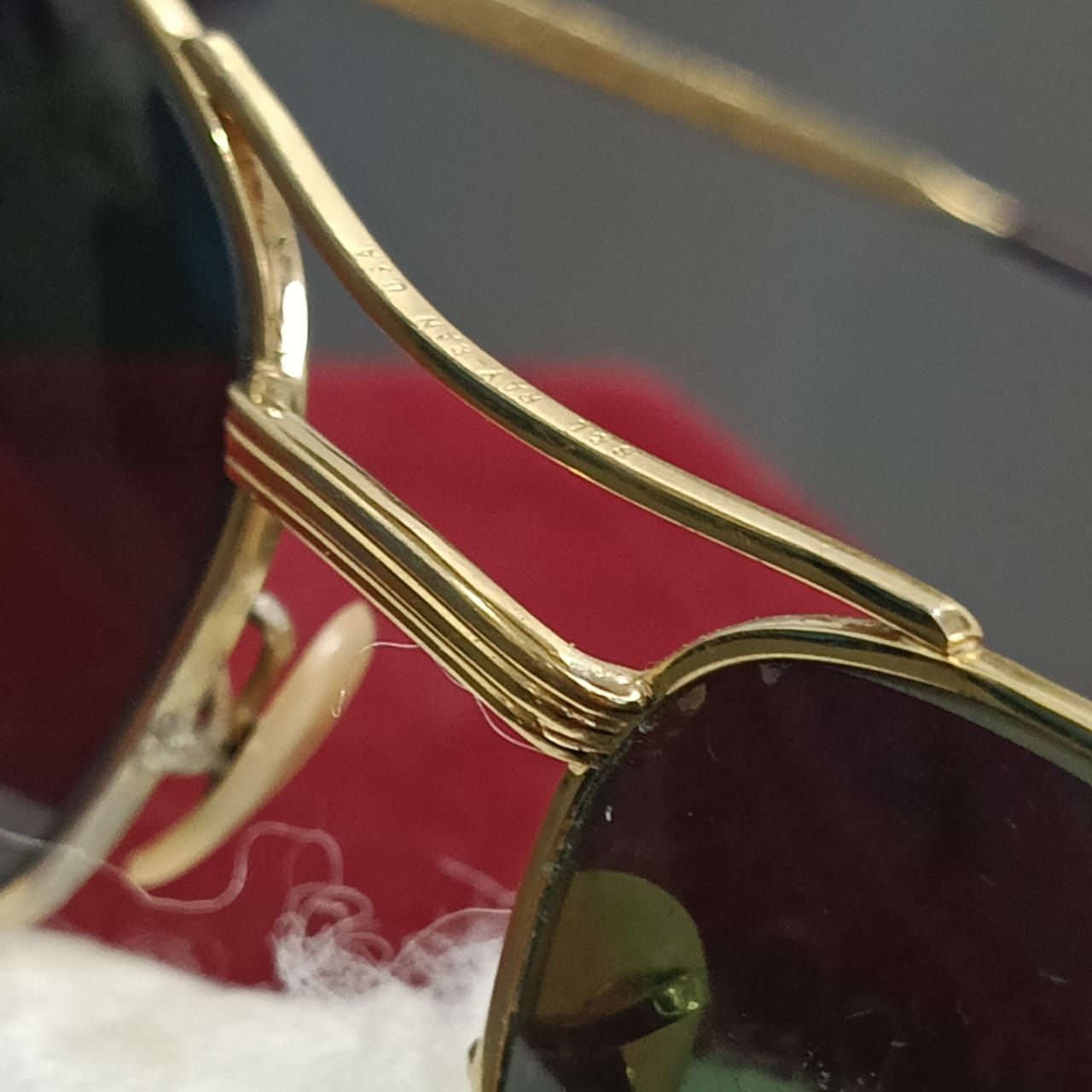 Lunette ray ben USA bl original signé plaqué or