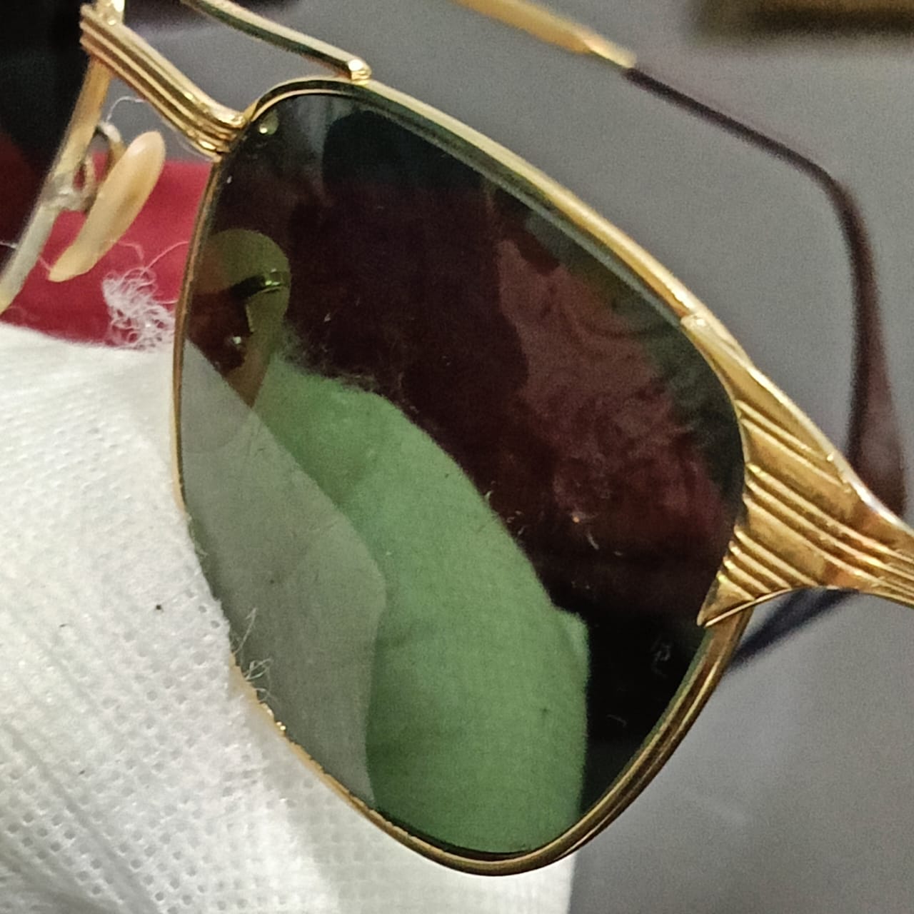 Lunette ray ben USA bl original signé plaqué or