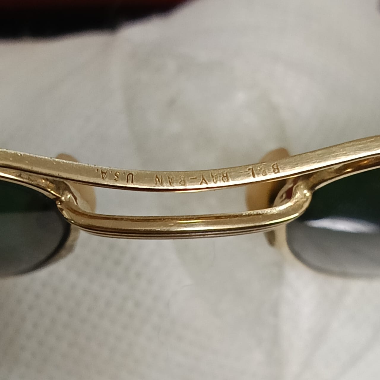 Lunette ray ben USA bl original signé plaqué or