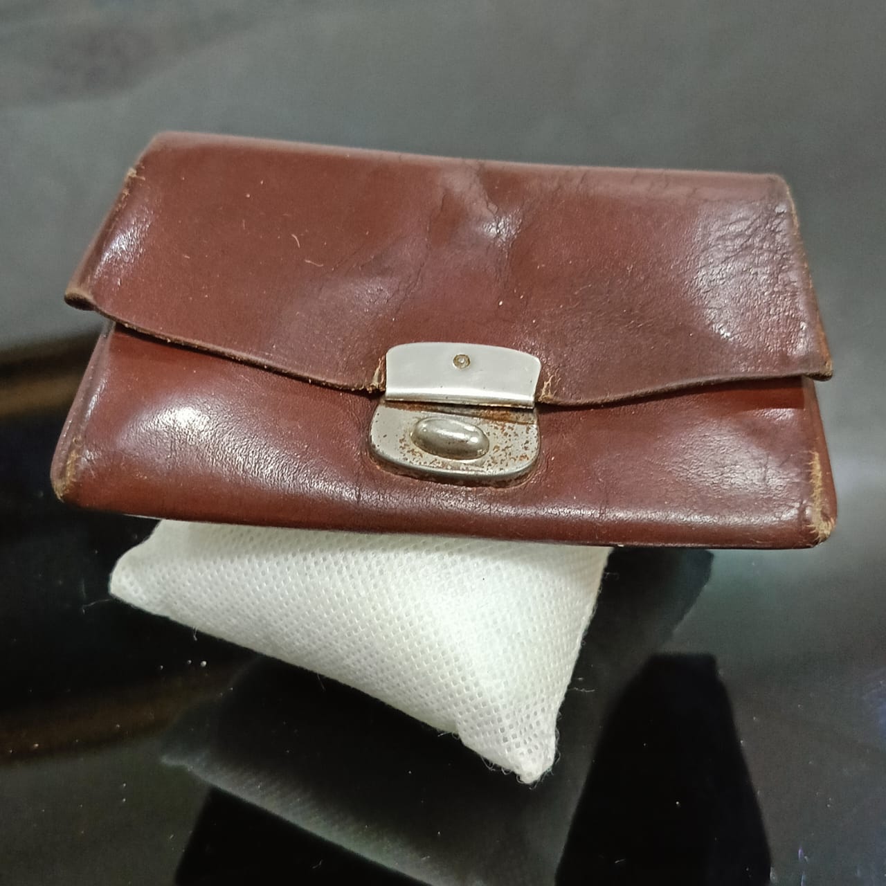 Portefeuille en cuir vintage original