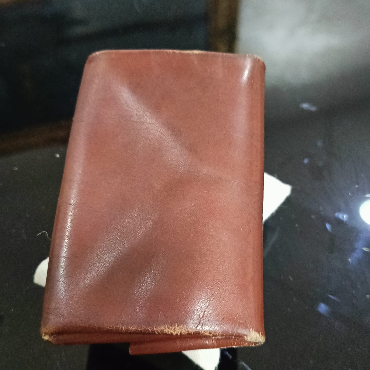 Portefeuille en cuir vintage original