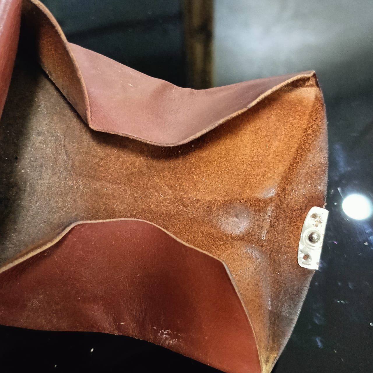 Portefeuille en cuir vintage original