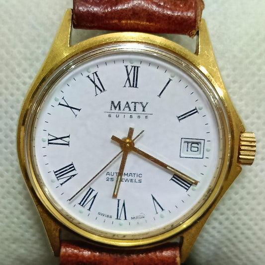 Montre Maty automatique original plaqué or