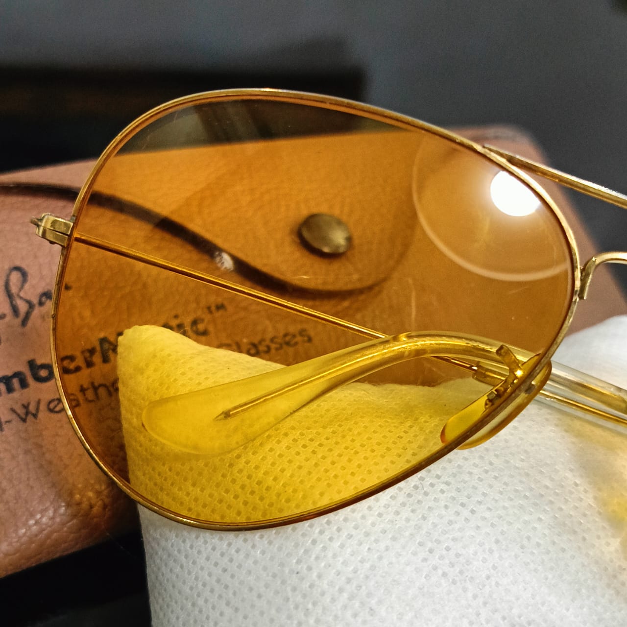 Lunette ray ben ambermatic USA bl original