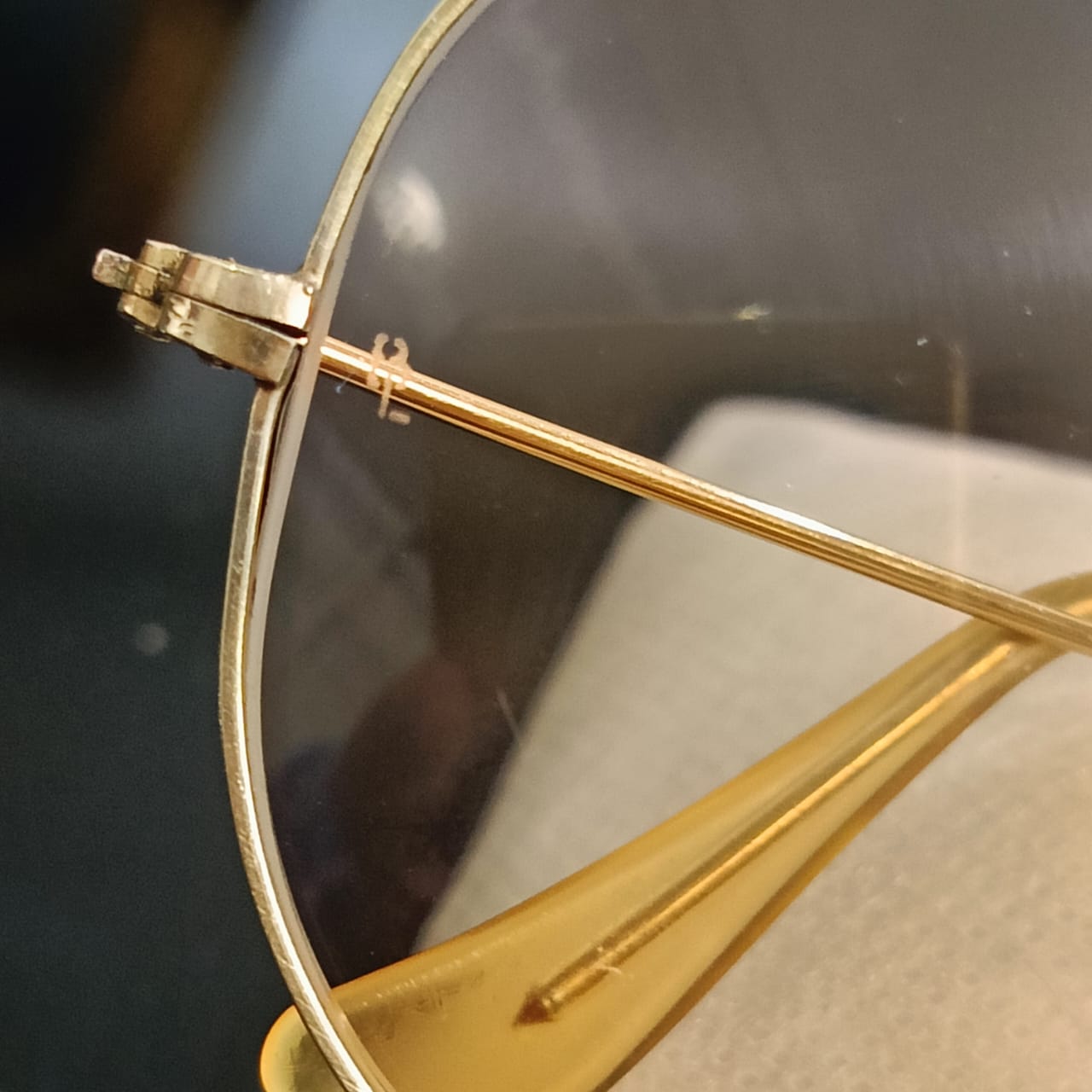 Lunette ray ben chenjable USA bl original 10k gold 