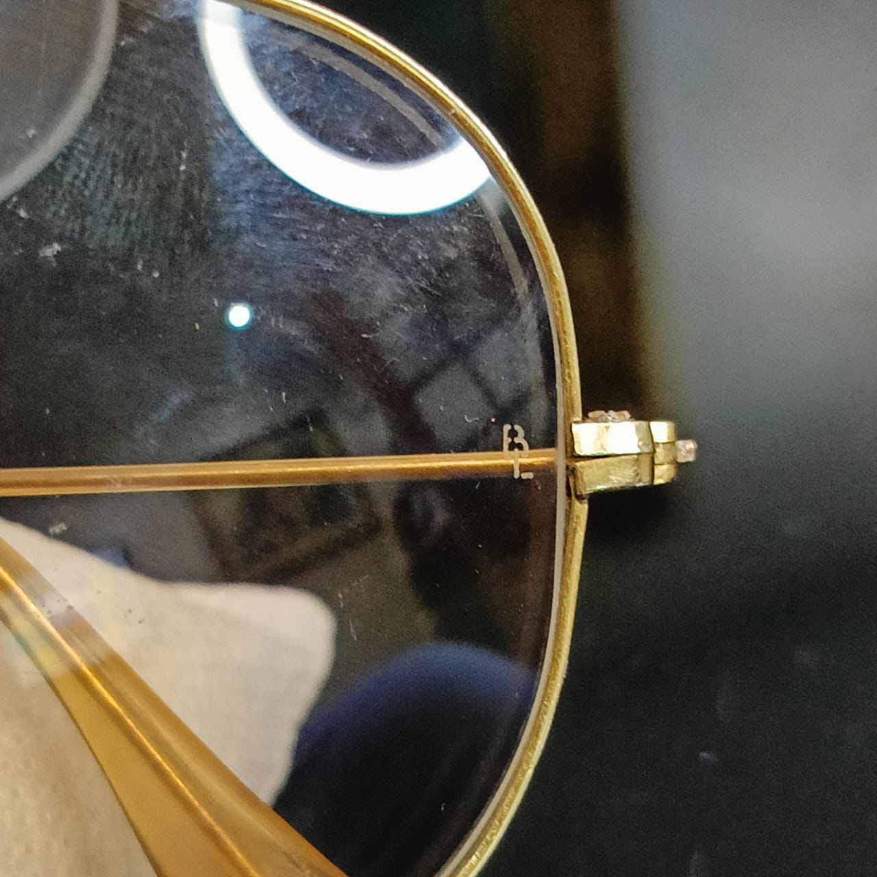 Lunette ray ben chenjable USA bl original 10k gold 