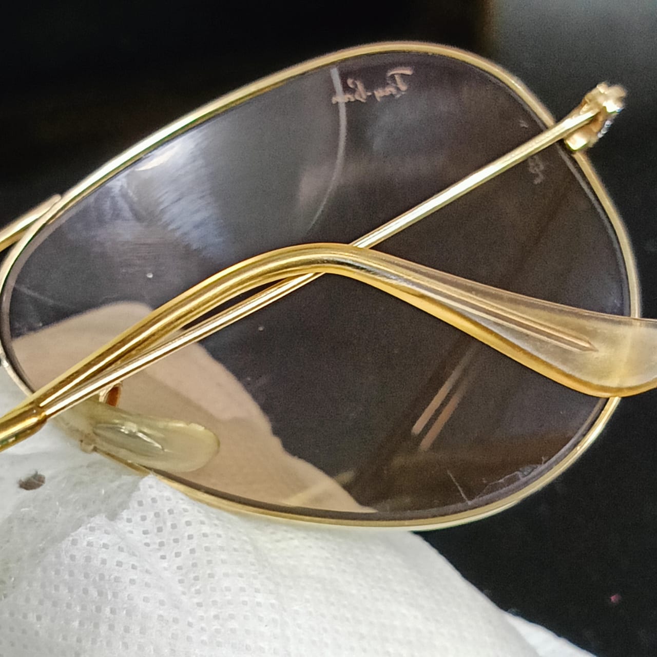 Lunette ray ben chenjable USA bl original 10k gold 