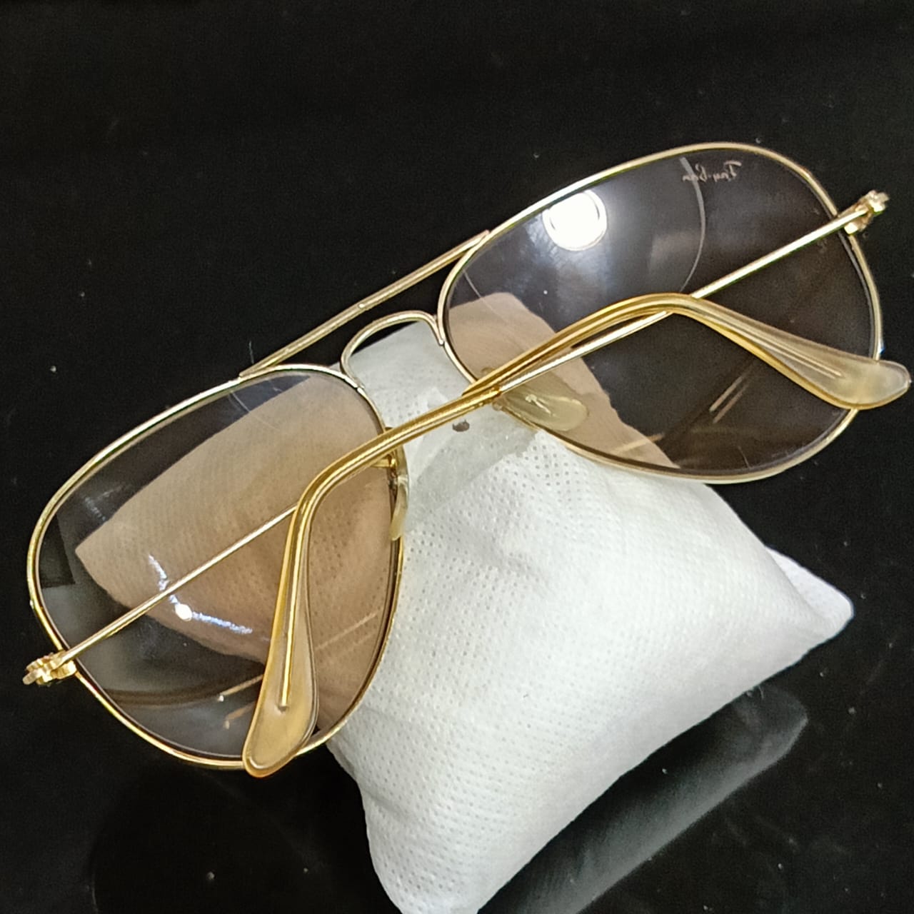Lunette ray ben chenjable USA bl original 10k gold 