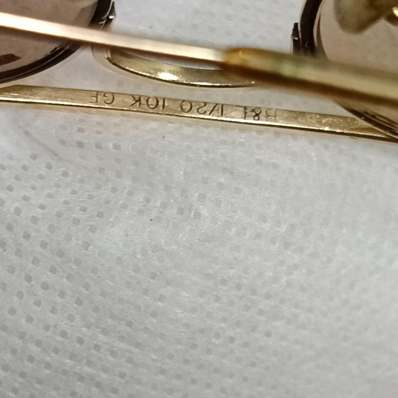 Lunette ray ben chenjable USA bl original 10k gold 