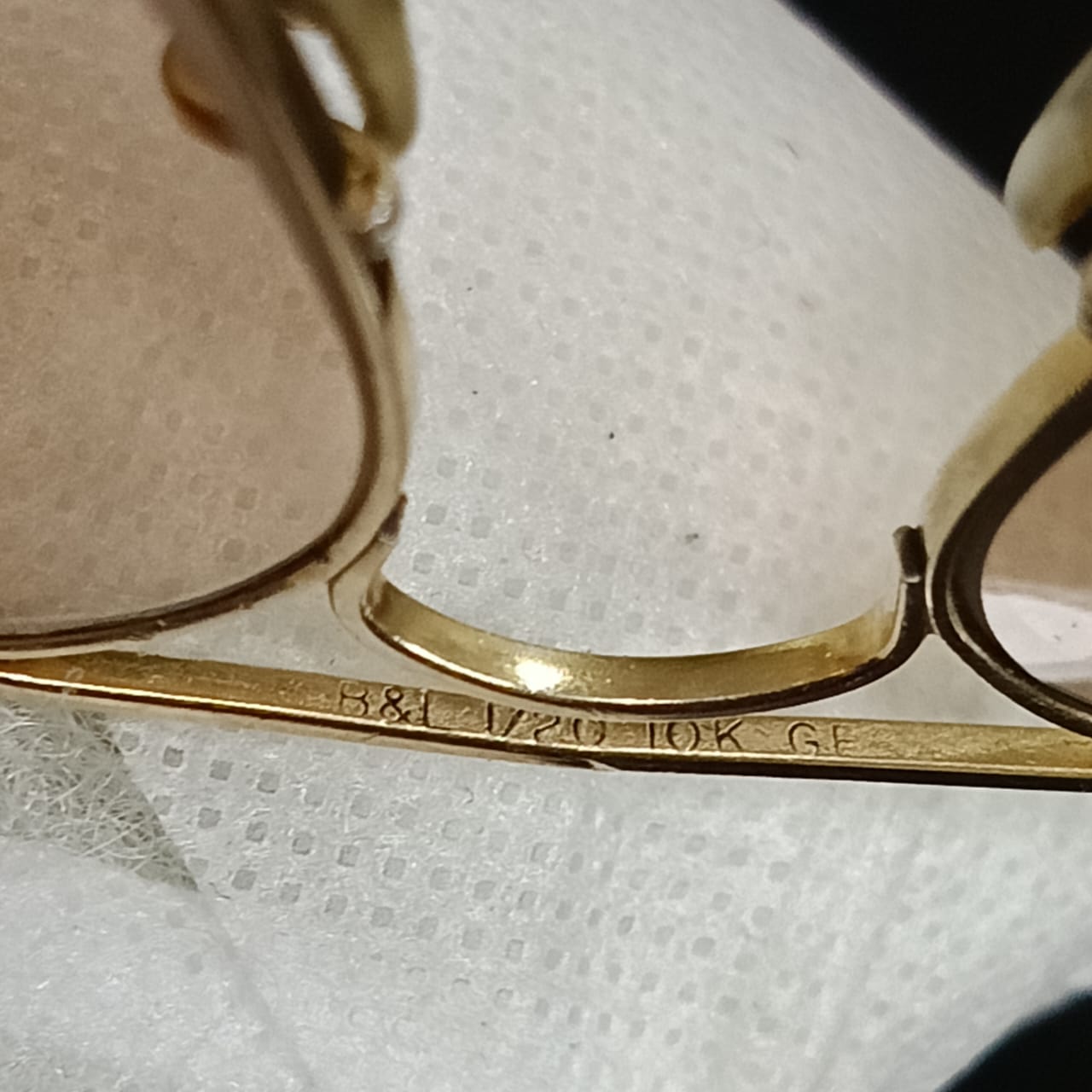 Lunette ray ben chenjable USA bl original 10k gold 
